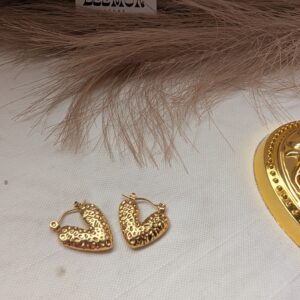 Vintage Heart Hoop Earrings