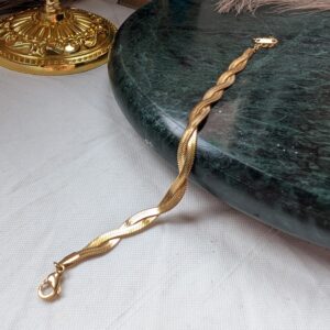 Twisted Double Layer Herringbone Bracelet