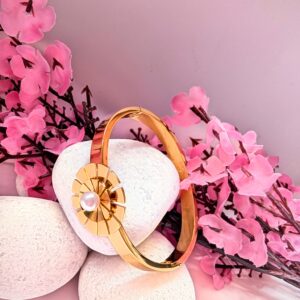 Baby Size-Golden Bloom Pearl Kada