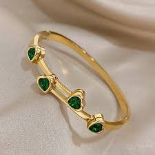 Baby Size-Emarald Heart Bracelet